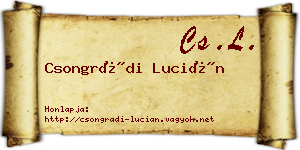 Csongrádi Lucián névjegykártya